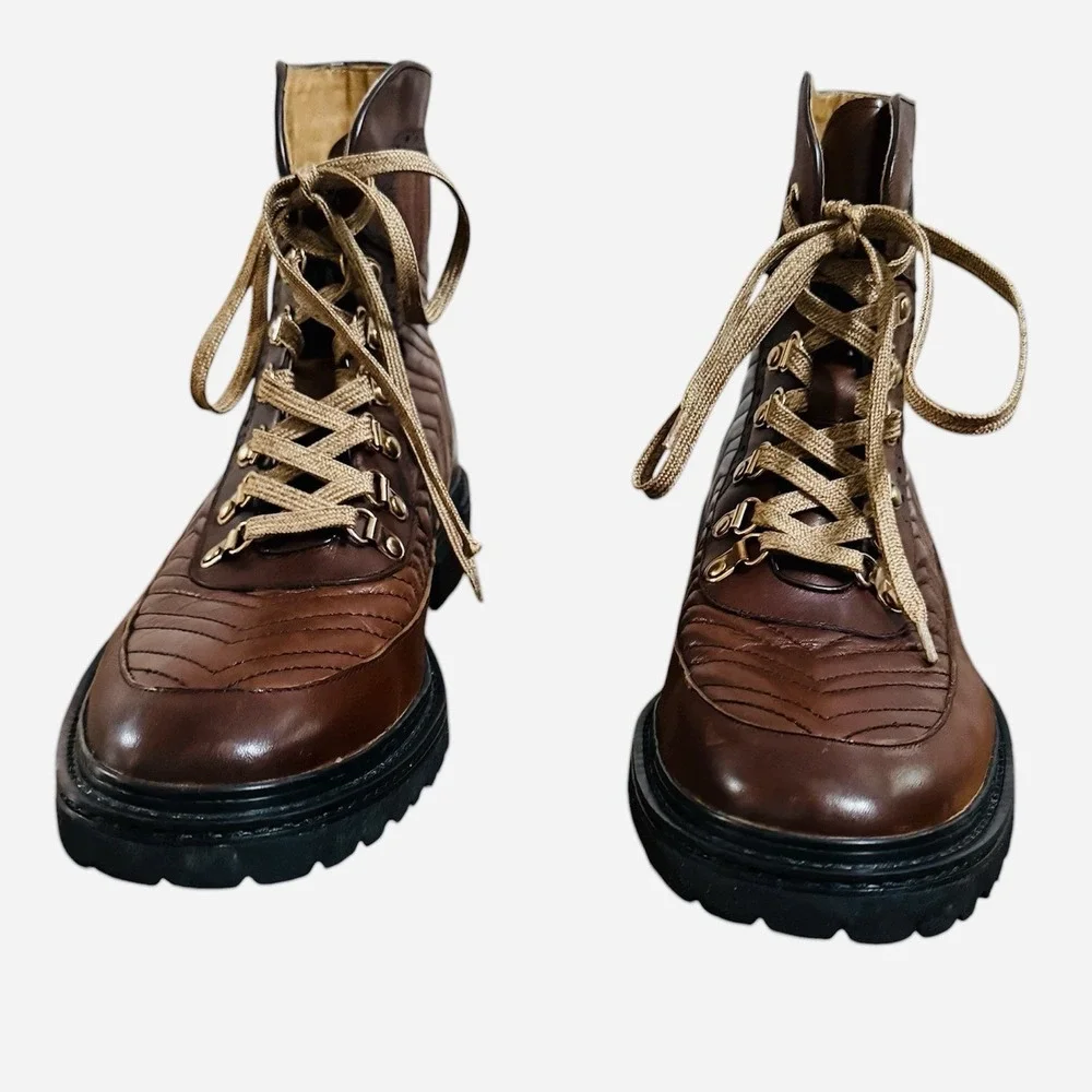 Marc Nolan Bond Boots Mens Size 10‎ Brown Lace Up